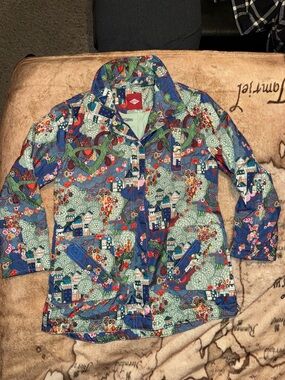 🖤OILILY GIRLS MULTICOLORED VILLAGE FALL JACKET SIZE 140 9-10🖤